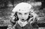 little girl in the snow